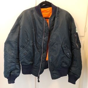 Green and Orange Bomber Jacket